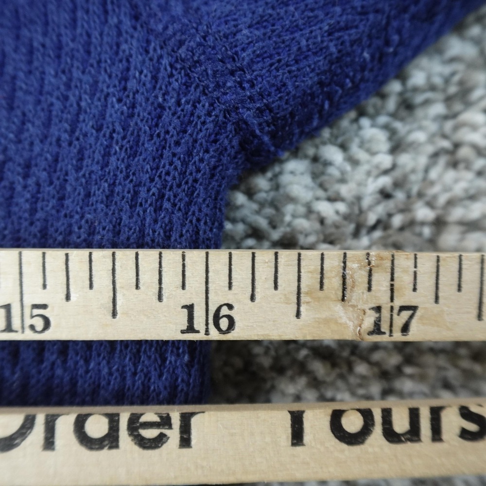 VTG JE Morgan Shirt Mens L Blue Waffle Knit Thermal Long Johns Underwear Top USA - Picture 7 of 9